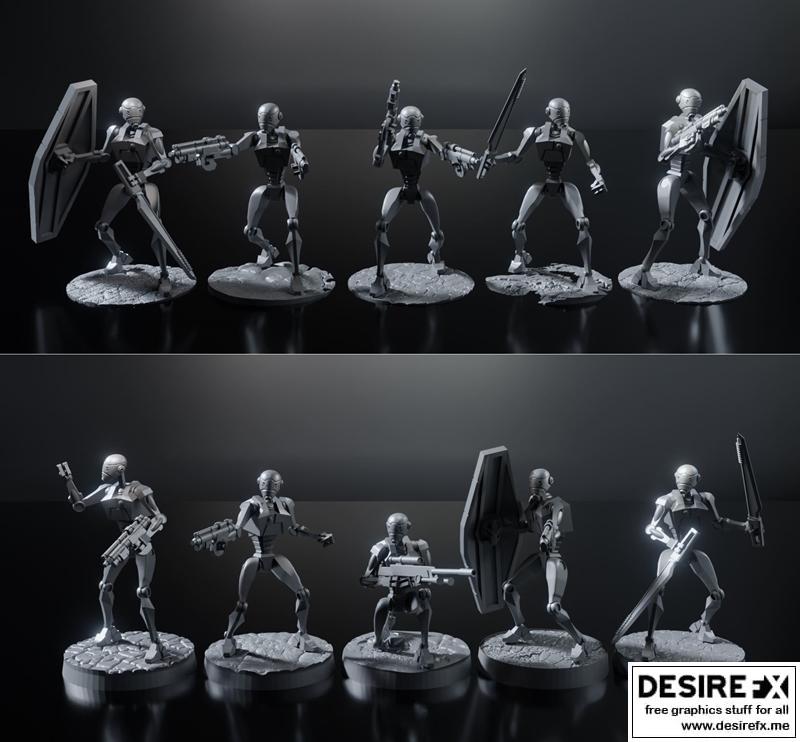 Commando机器人 3D打印模型|Commando Droids – 3D Print Model STL