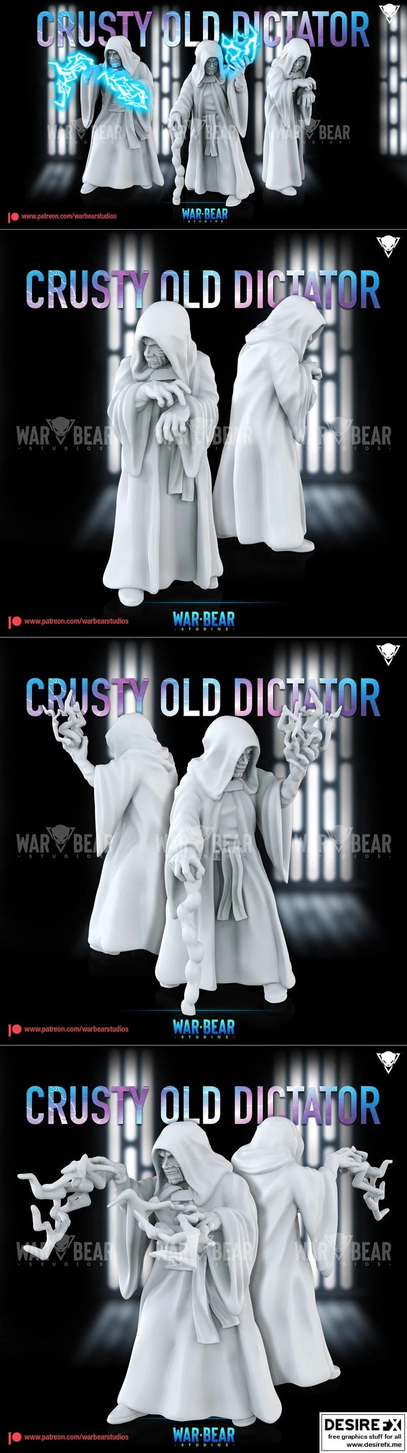 粗犷老独裁者——3D打印模型|Crusty Old Dictator – 3D Print Model STL