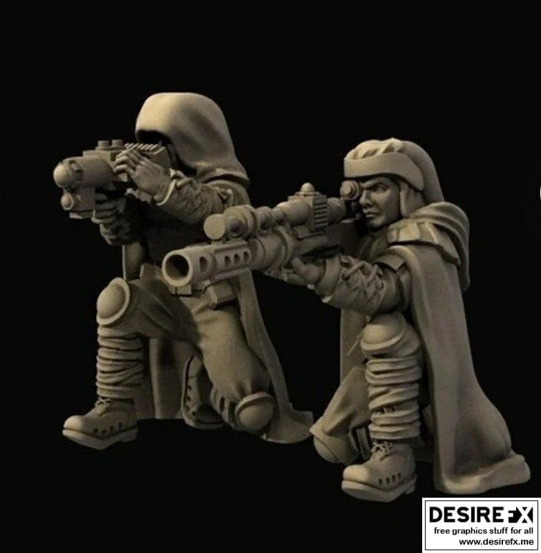 Twilerian沙漠狙击小队 3D打印模型|Twilerian desert sniper team – 3D Print Model STL
