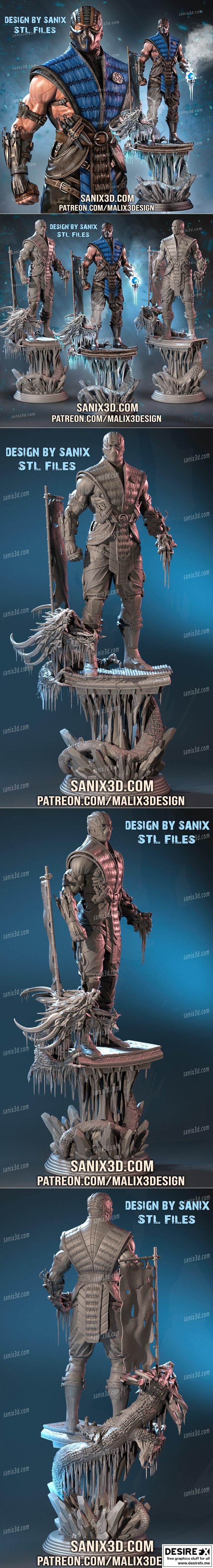 极寒之境：Mortal Kombat 3D打印模型|Sub Zero Mortal Kombat – 3D Print Model STL