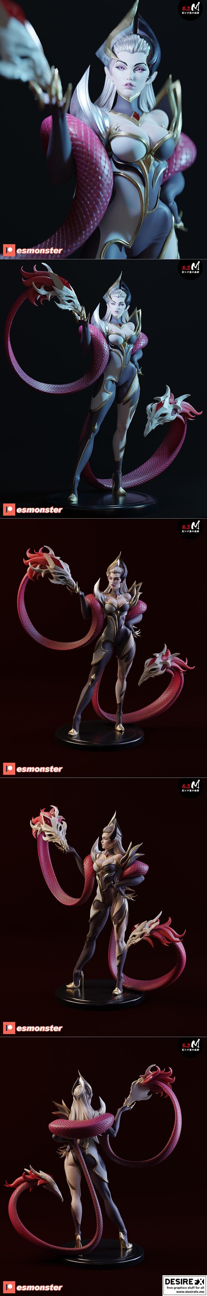 Coven Evelynn 3D打印模型|Coven Evelynn – E.S Monster – 3D Print Model STL