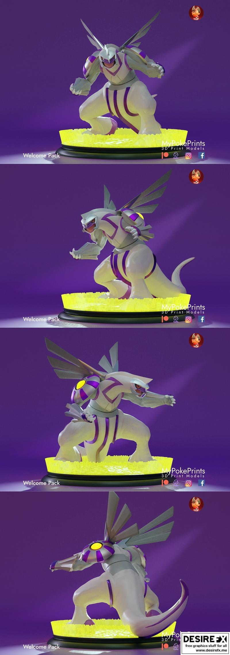 MyPokePrints - 普卡利亚 - 3D打印模型|MyPokePrints – Palkia – 3D Print Model STL