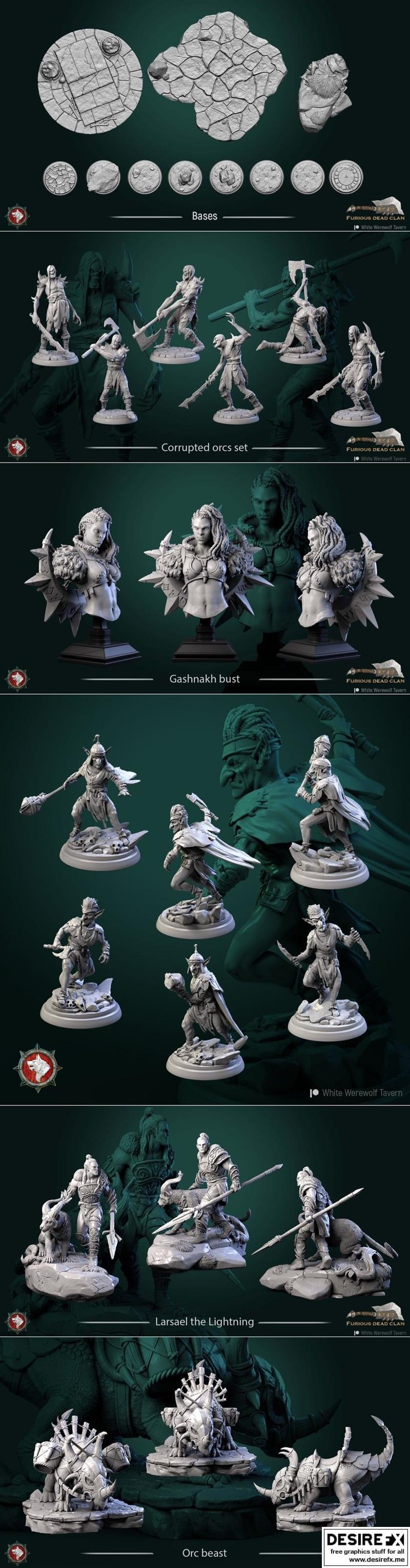 白狼酒馆 3D打印模型|White Werewolf Tavern – Furious Dead Clan – October 2022 – 3D Print Model STL