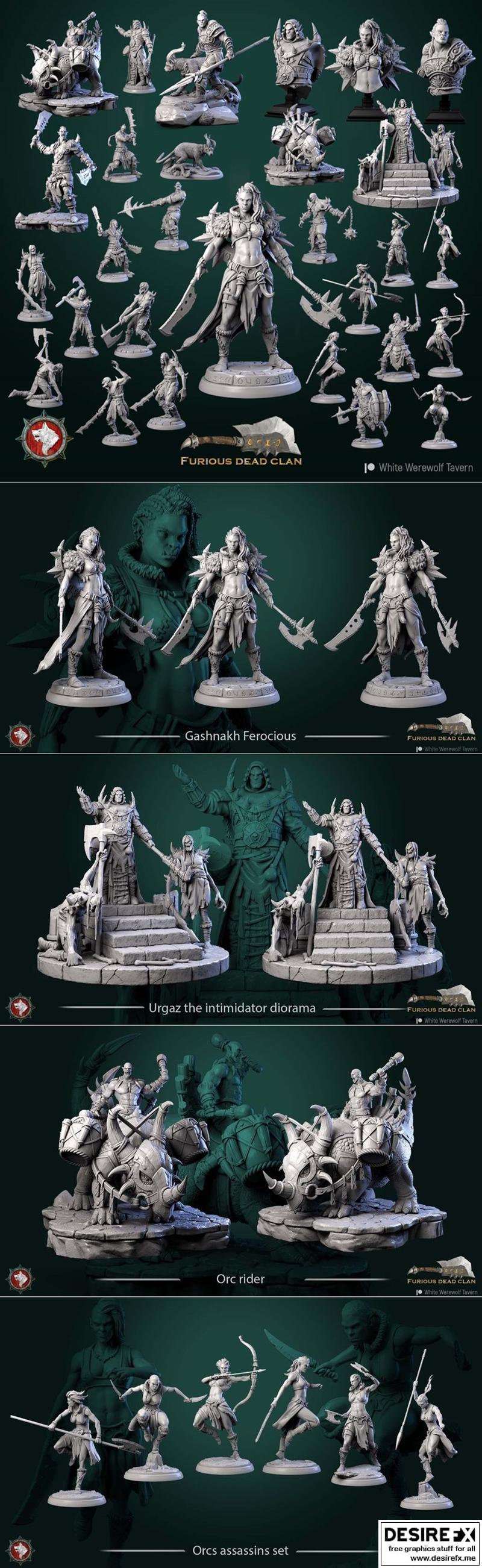 白狼酒馆 3D打印模型|White Werewolf Tavern – Furious Dead Clan – October 2022 – 3D Print Model STL