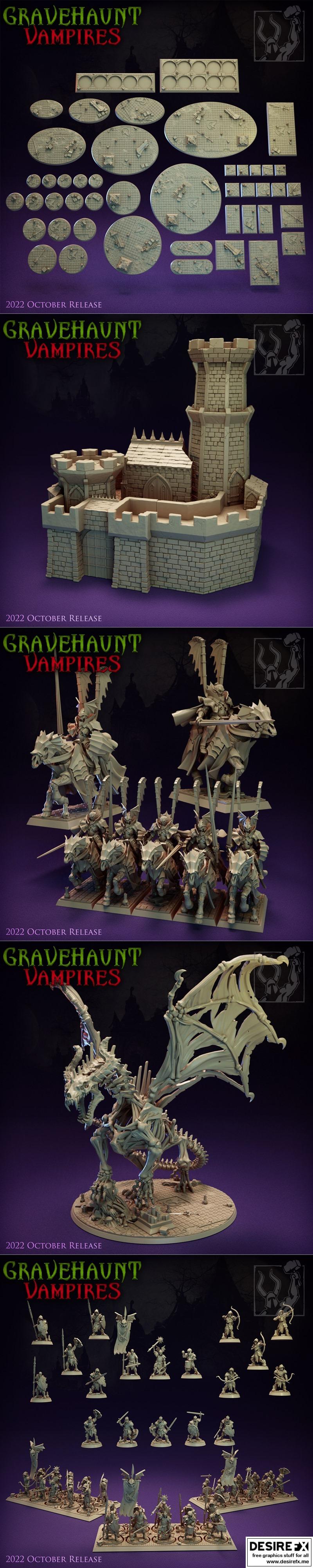 钛forge-gravehaunt吸血鬼 3D打印模型|Titan Forge – Gravehaunt Vampires October 2022 – 3D Print Model STL