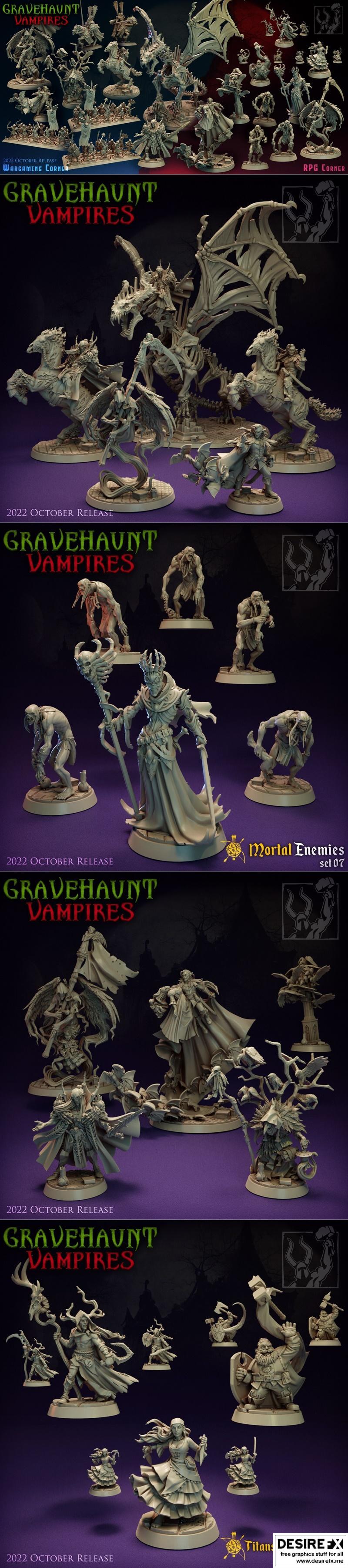 钛forge-gravehaunt吸血鬼 3D打印模型|Titan Forge – Gravehaunt Vampires October 2022 – 3D Print Model STL