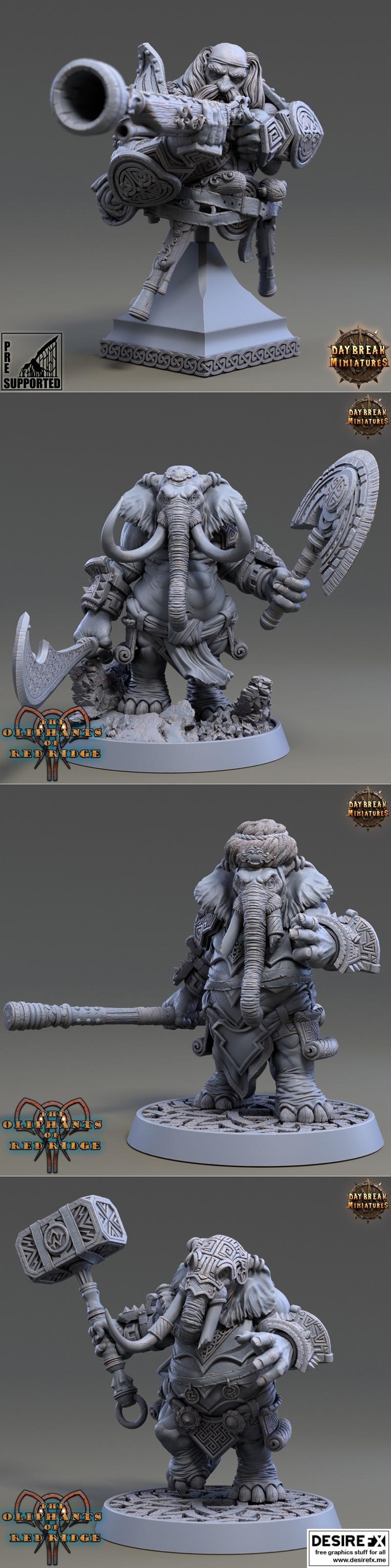 红岭之晨——奥利法特3D打印模型|Daybreak – The Oliphants of Red Ridge November 2022 – 3D Print Model STL