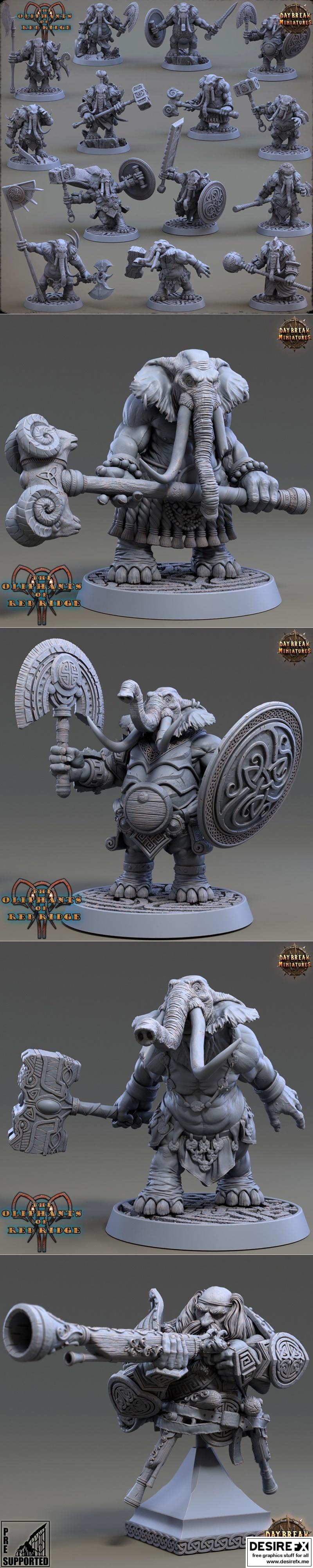红岭之晨——奥利法特3D打印模型|Daybreak – The Oliphants of Red Ridge November 2022 – 3D Print Model STL