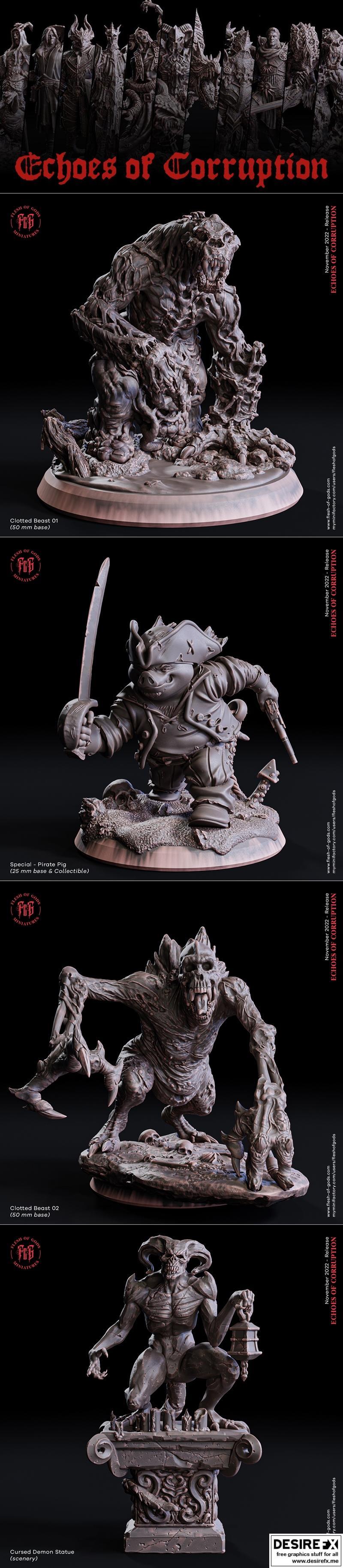 神之肉——腐化回响 3D打印模型|Flesh of Gods – Echoes of Corruption November 2022 – 3D Print Model STL