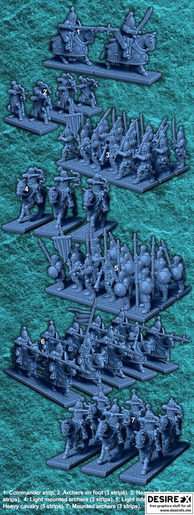 奇特伙伴——突厥-蒙古人类 3D打印模型|Peculiar Companions – Turko-Mongol Humans – 3D Print Model STL