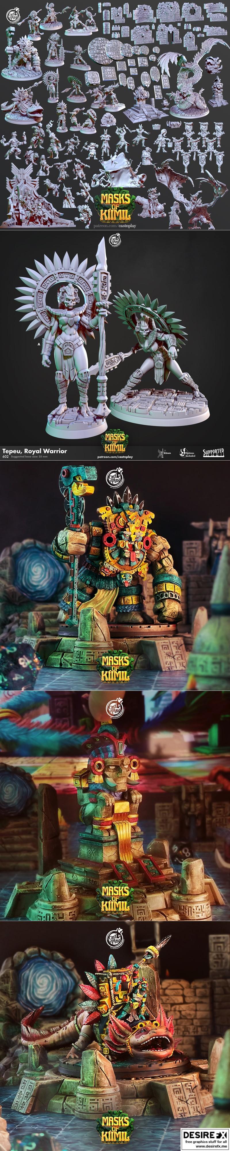 Cast n Play - 《基米尔》11月2022款 3D打印模型|Cast n Play – Masks of Kiimil November 2022 – 3D Print Model STL