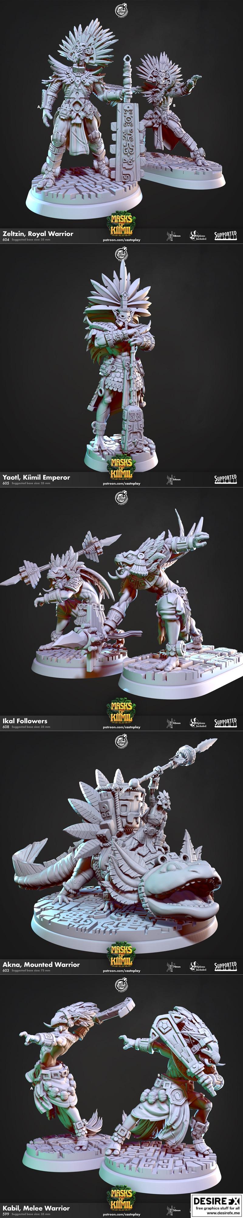 Cast n Play - 《基米尔》11月2022款 3D打印模型|Cast n Play – Masks of Kiimil November 2022 – 3D Print Model STL