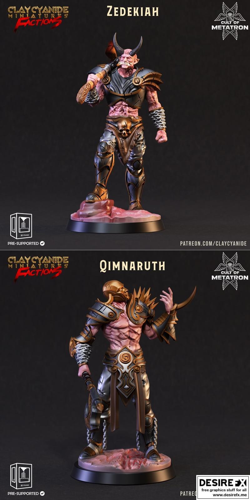 奇姆纳图与策勒基亚 3D打印模型|Qimnaruth and Zedekiah – 3D Print Model STL