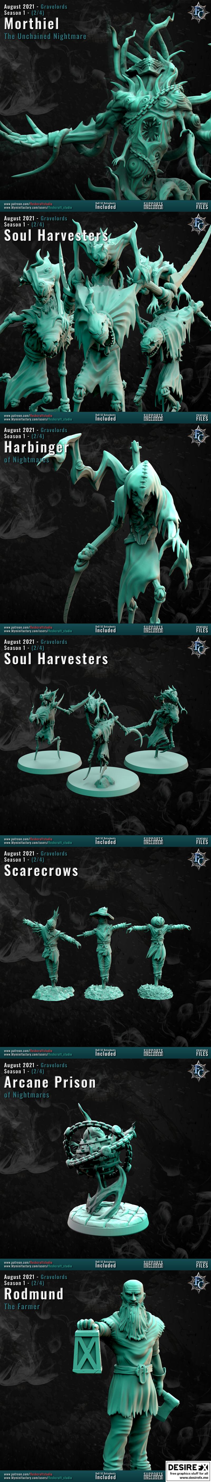 Nocta’ahl黑夜领域 3D打印模型|Nocta’ahl – Domain of Nightmares – Gravelords – 3D Print Model STL