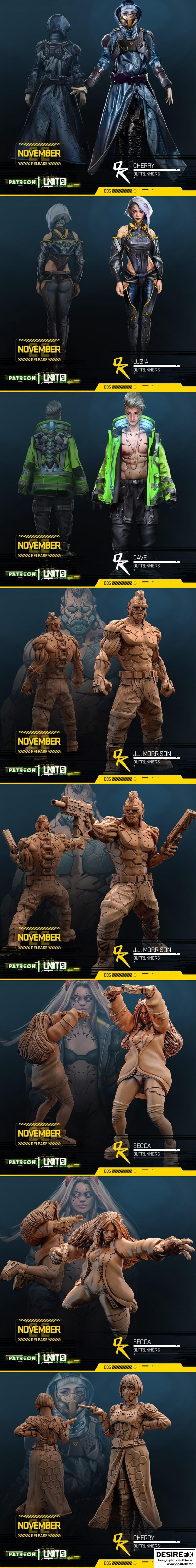 单元9 - 超越者 2022年11月 3D打印模型|Unit 9 – Outrunners November 2022 – 3D Print Model STL