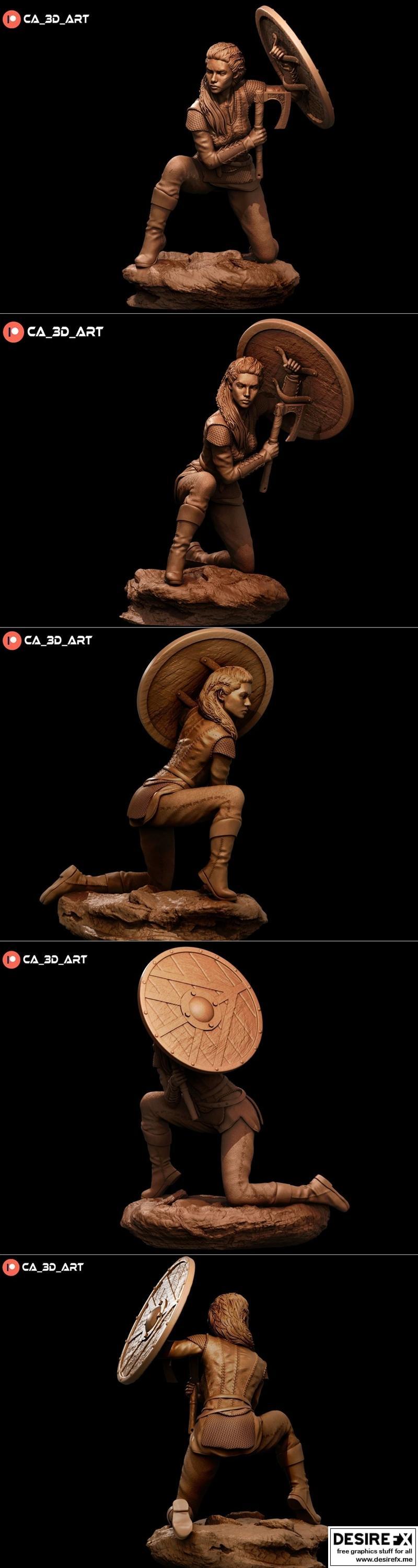 3D打印模型： Lagertha角色模型|Ca 3d art – Lagertha – 3D Print Model STL