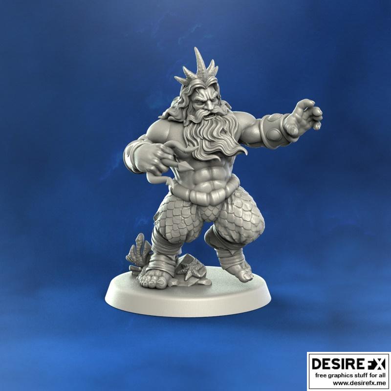Punga迷你模型 - 星之玩家特里顿 3D打印版|Punga Miniatures – Star Player Triton – 3D Print Model STL