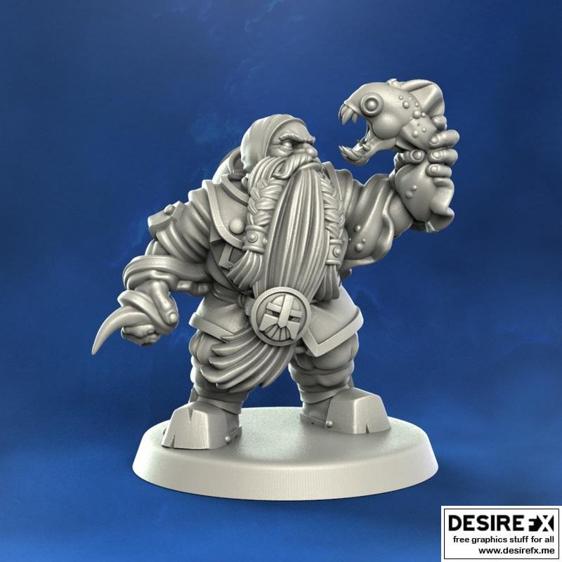 Punga迷你模型—— dwarf阻隔件 3D打印模型|Punga Miniatures – Dwarf Blocker 3 – 3D Print Model STL