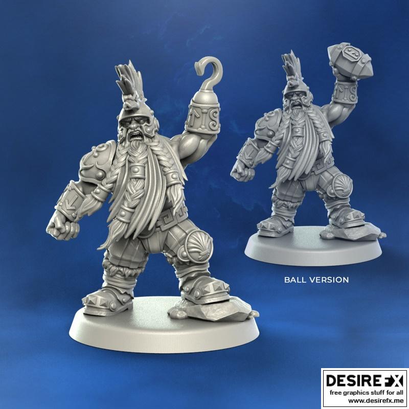 Punga迷你模型-矮人杀手3D打印模型|Punga Miniatures – Dwarf Slayer 1 – 3D Print Model STL