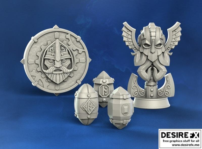 Punga迷你模型——矮人小队标志、球体及重掷部件 3D打印模型|Punga Miniatures – Dwarf team’s marker, balls and rerrols – 3D Print Model STL