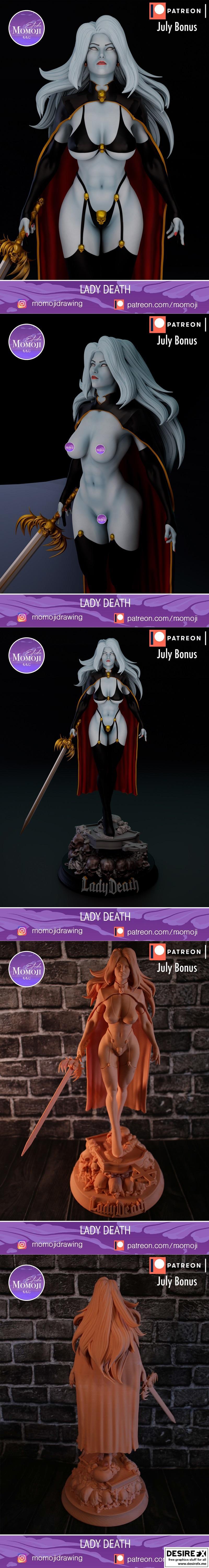 Momoji 3D打印模型：Lady Death角色雕塑|Momoji – Lady Death – 3D Print Model STL