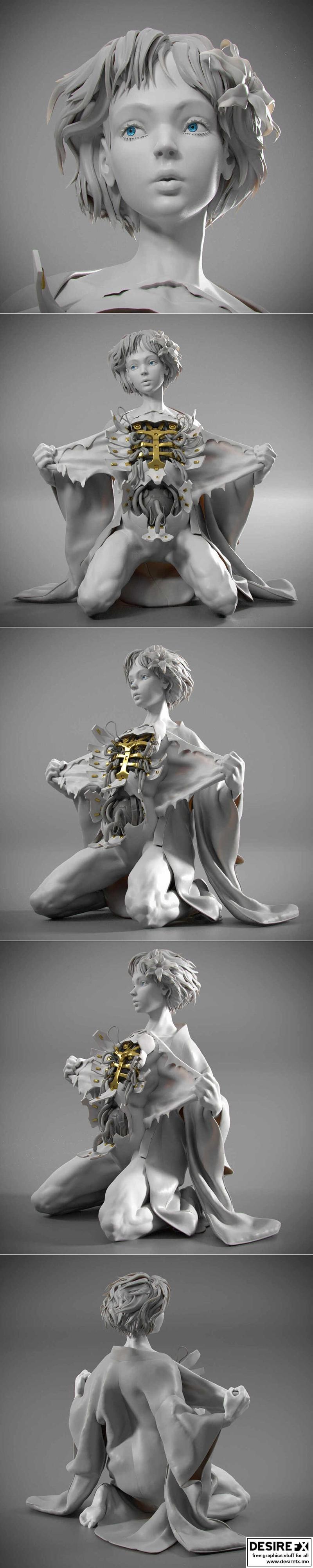 《攻壳机动队：女机3D打印模型》|Ghost In The Shell Gynoid – 3D Print Model STL