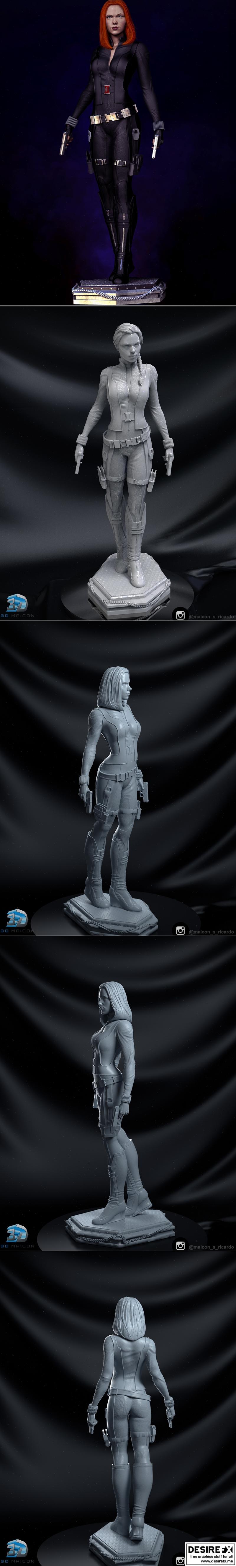 黑寡妇组合 3D打印模型|Black Widow combo – 3D Print Model STL