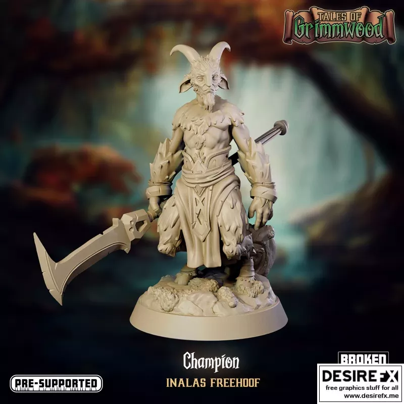 萨蒂尔冠军 3D打印模型|Satyr Champion – 3D Print Model STL