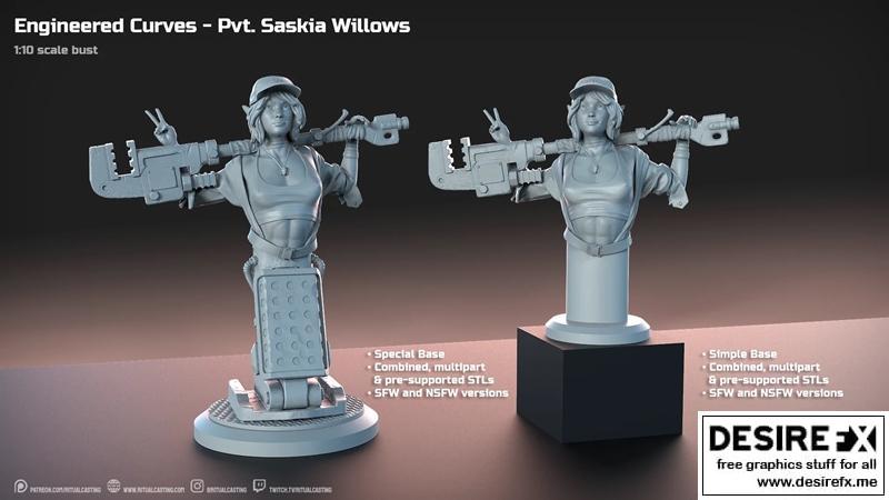3D打印模型：萨斯基亚雕像|Ritual Casting – Saskia Bust – 3D Print Model STL