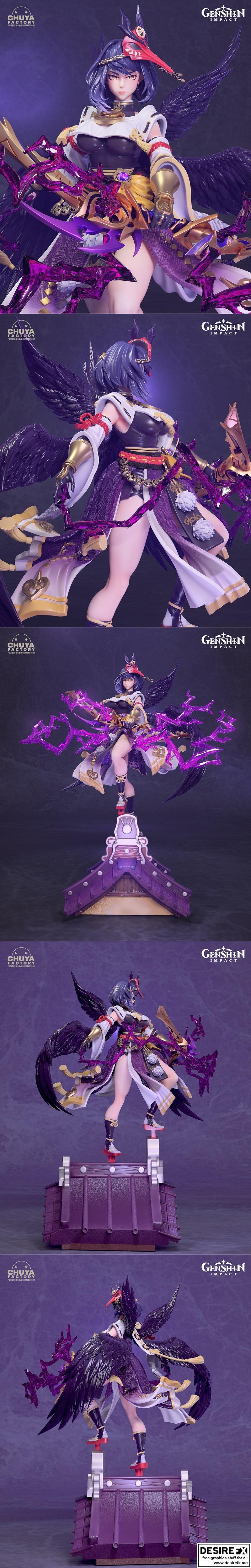 Kujou Sara 3D打印模型|Kujou Sara – 3D Print Model STL