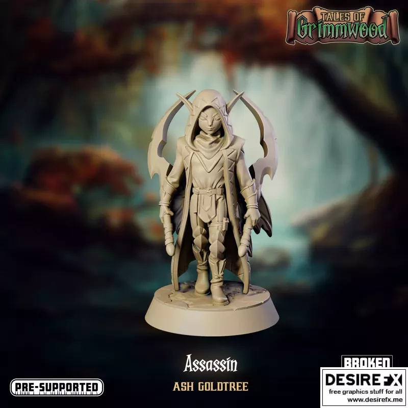 费亚刺客阿什 3D打印模型|Fey Assassin Ash – 3D Print Model STL