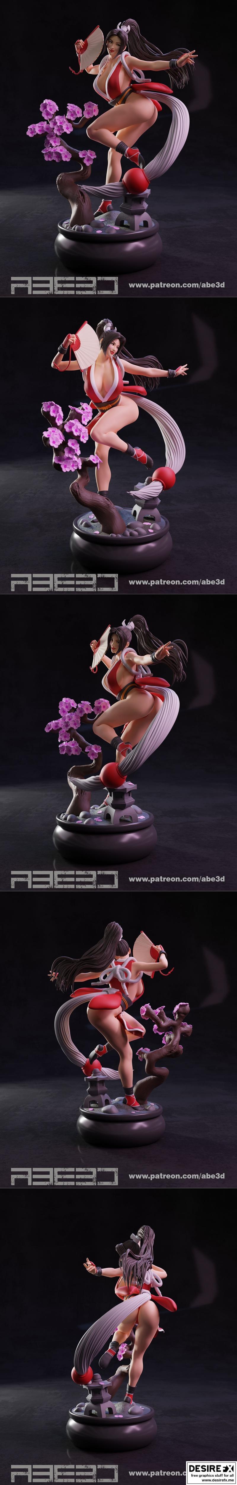 Abe3D - 魔女之夜 - 玛依希兰尼 3D打印模型|Abe3D – Mai Shiranui – 3D Print Model STL