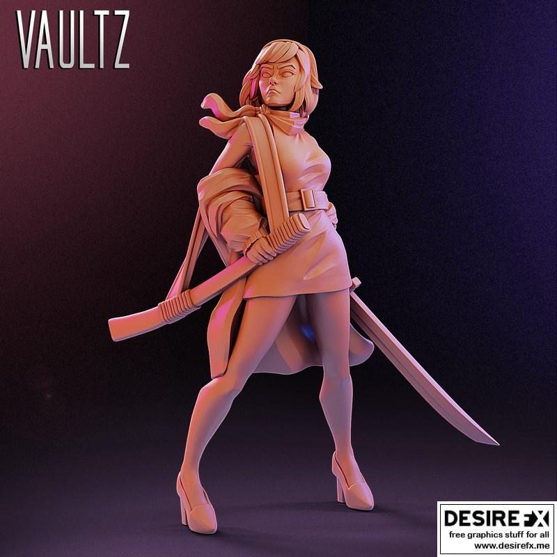 Vaultz迷你模型——达芙妮3D打印雕塑|Vaultz Miniatures – Daphne – 3D Print Model STL