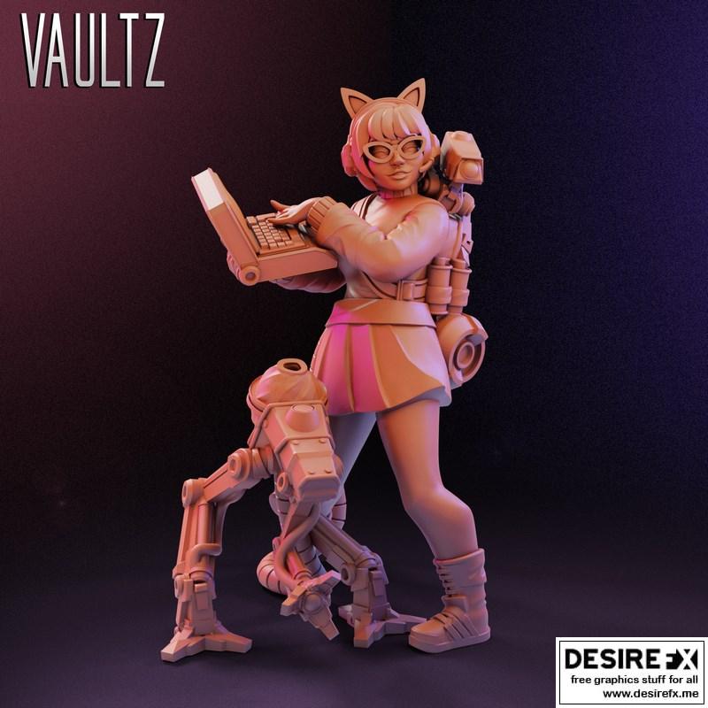 Vaultz迷你模型：velma与机器人3D打印雕塑|Vaultz Miniatures – Velma and Robot – 3D Print Model STL