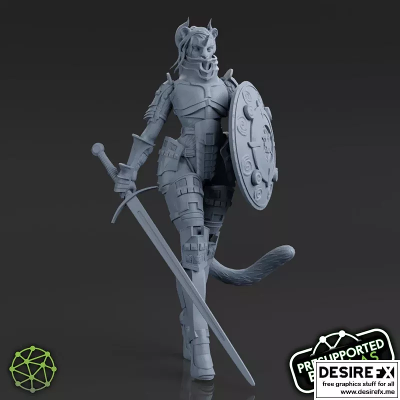 Sheeba Tigress 战士 3D打印模型|Sheeba, the Tigress Warrior – 3D Print Model STL