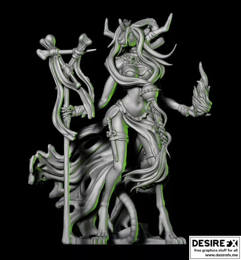 奇莎——命运编织者——3D打印模型|Chisa – The Fateweaver – 3D Print Model STL