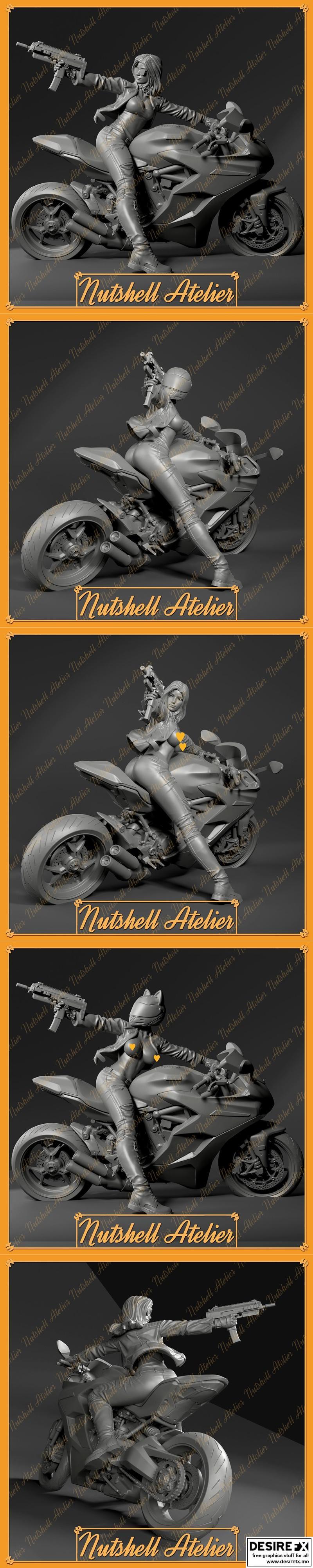 Nutshell Atelier - 《Biker02》3D打印模型|Nutshell Atelier – Biker02 – 3D Print Model STL