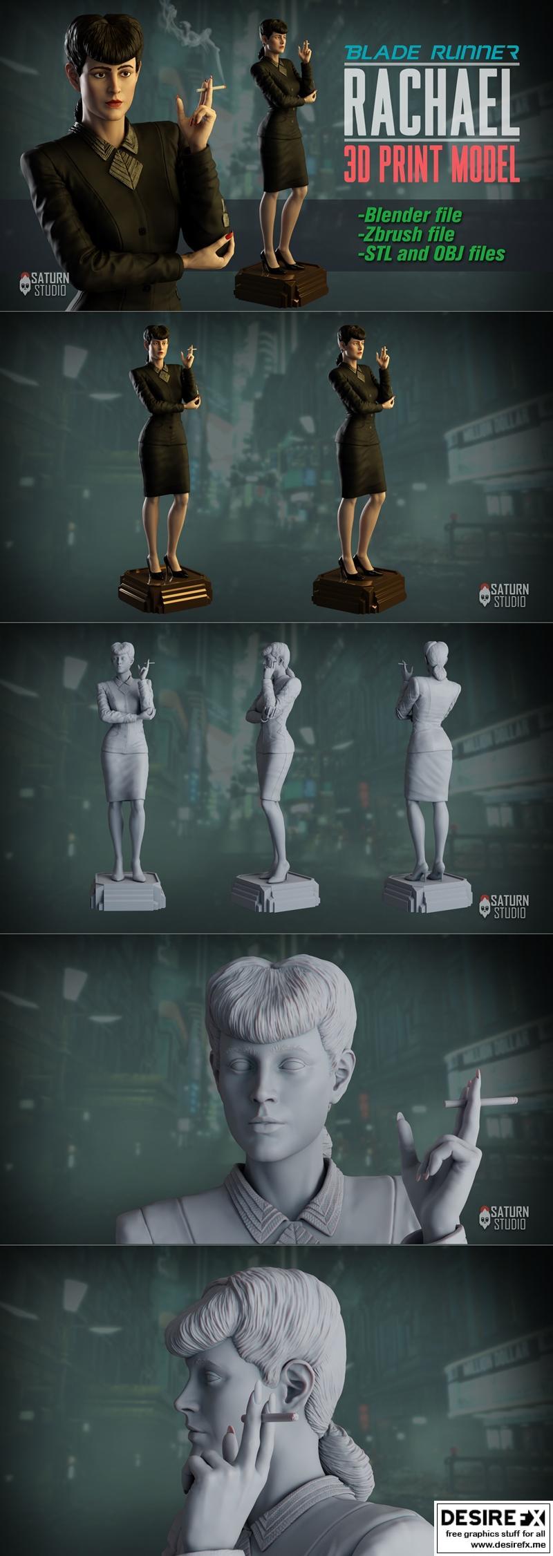 赛博朋克2049 - 雷切爾 3D打印模型|Rachael from Blade Runner – 3D Print Model STL
