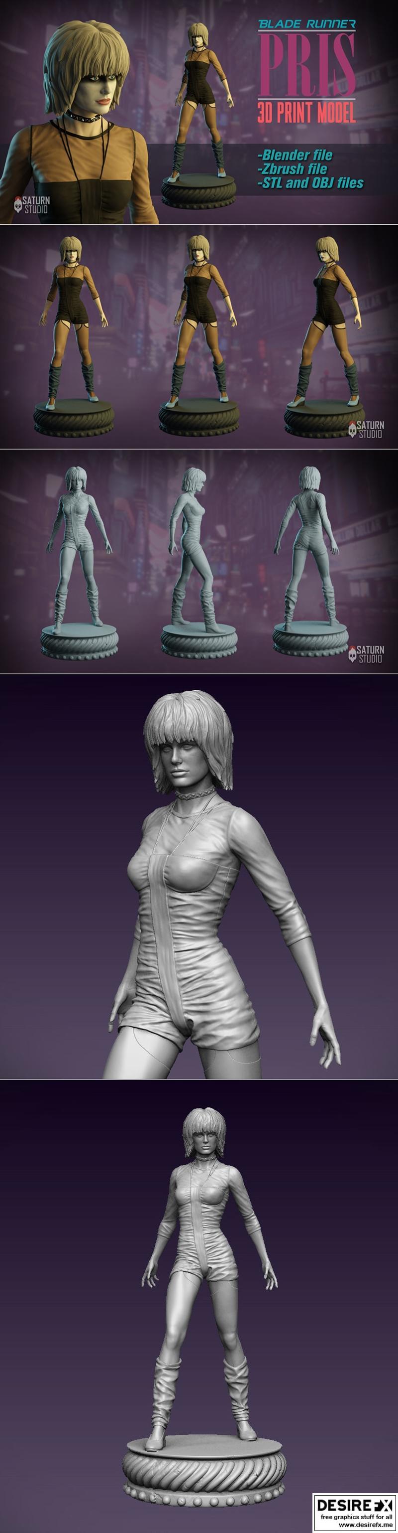 布莱德威伦3D打印模型：普里斯|Blade Runner – Pris – 3D Print Model STL
