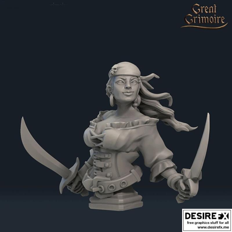 Adrie 手持款 3D打印模型|Adrie With Hands Bust – 3D Print Model STL