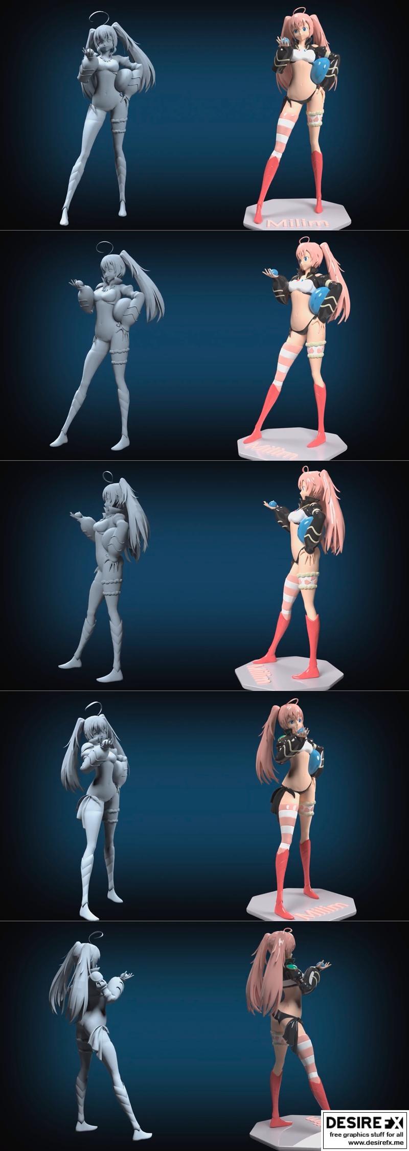 Milim Nava – 3D打印模型：动漫角色立体造型|Milim Nava – 3D Print Model STL