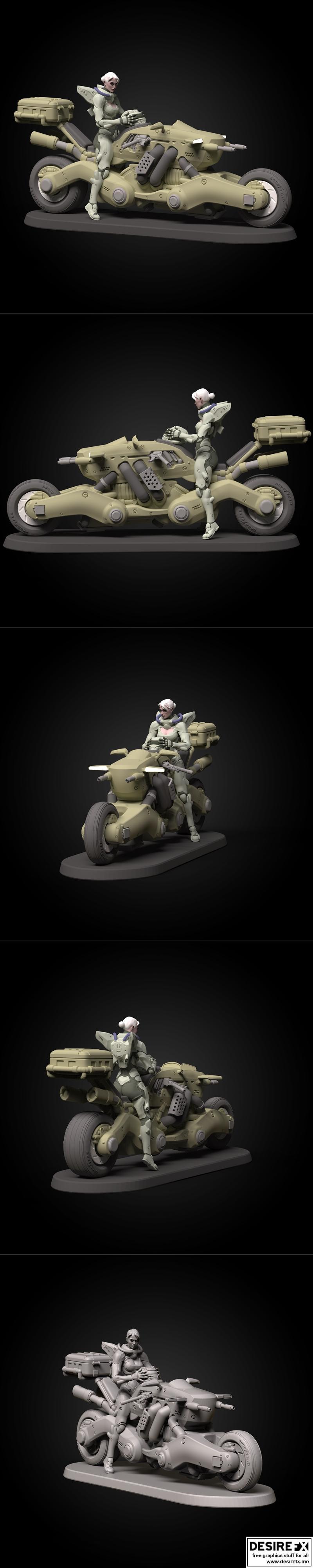 亚历克斯·科涅夫——科幻骑手——3D打印模型|Alexei Konev – Sci Fi Rider – 3D Print Model STL
