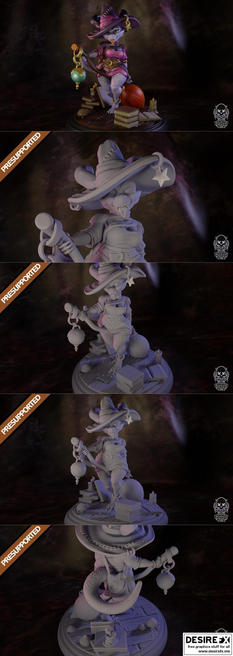 Kobold占星术女巫 3D打印模型|Kobold Astrology Witch – 3D Print Model STL