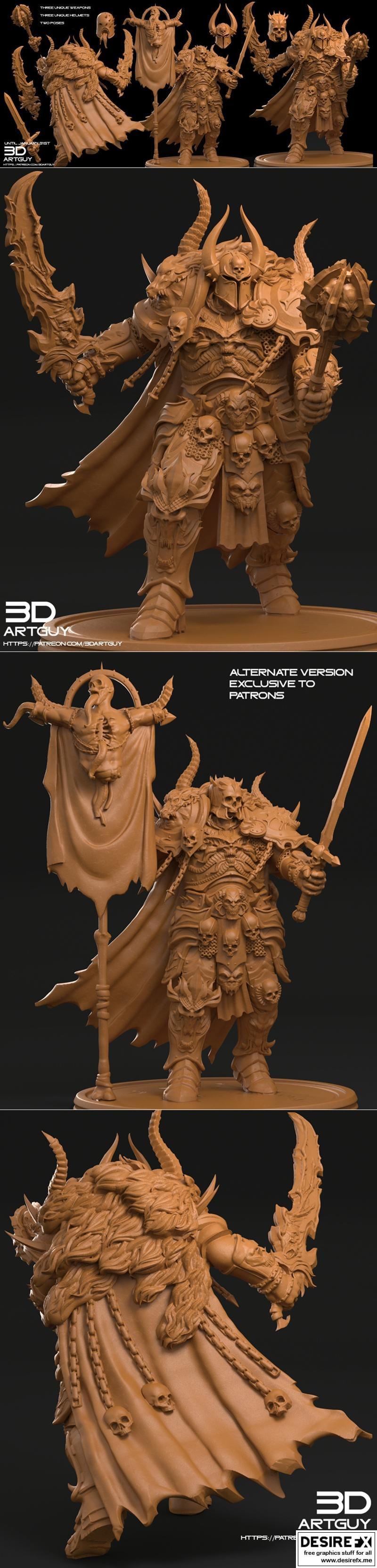 3D打印模型：死骑士角色造型|3D Art Guy – Dead Knight – 3D Print Model STL