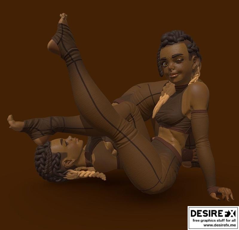 瑜伽少女 - 3D打印模型 STL|Yoga Girls – 3D Print Model STL