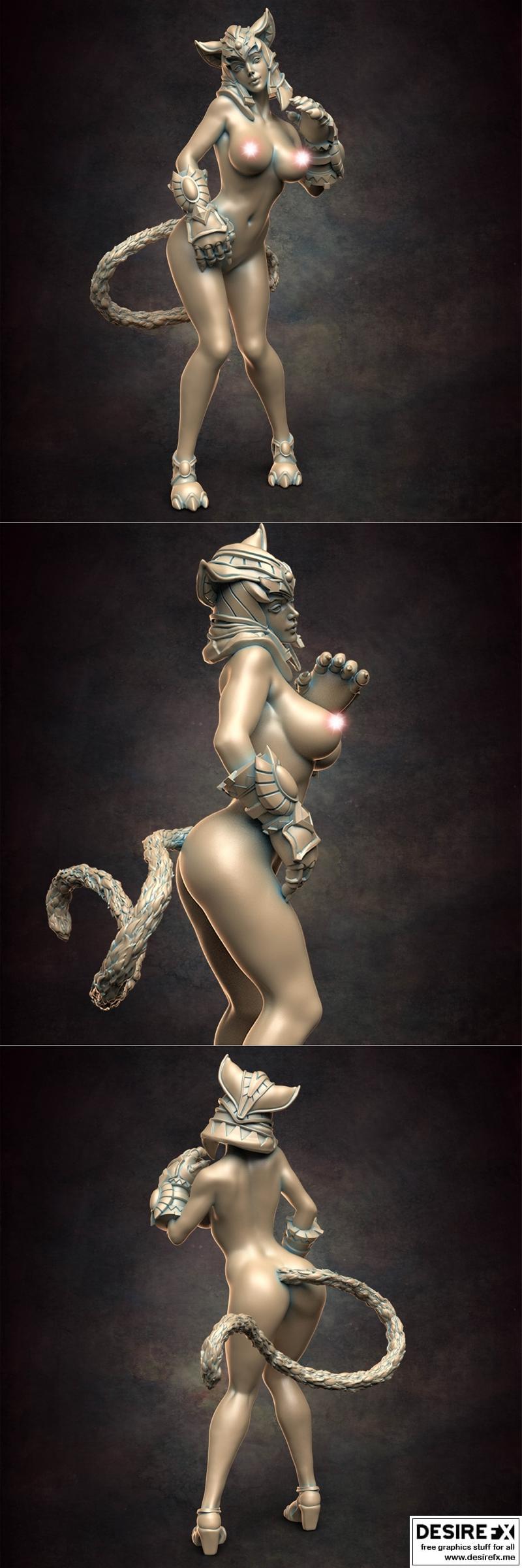 埃及猫公主D 3D打印模型|Egypt Cat Princess D – 3D Print Model STL