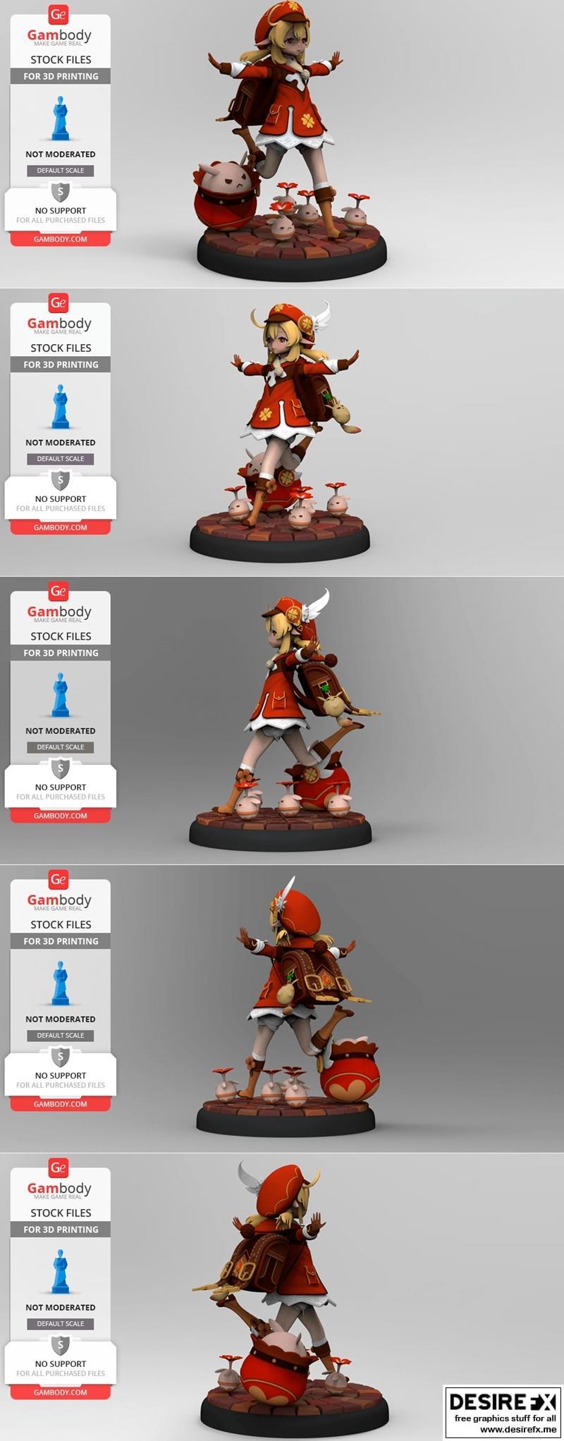 原神 Klee 3D打印模型|Klee Genshin – 3D Print Model STL