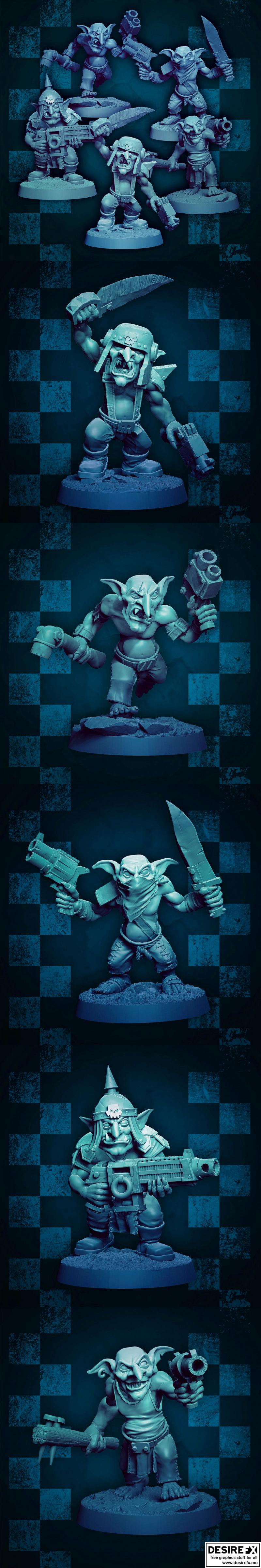 MrModulork的奇幻小精灵模块化3D打印模型|MrModulork’s Goblin Lads – Modular Kit A – 3D Print Model STL