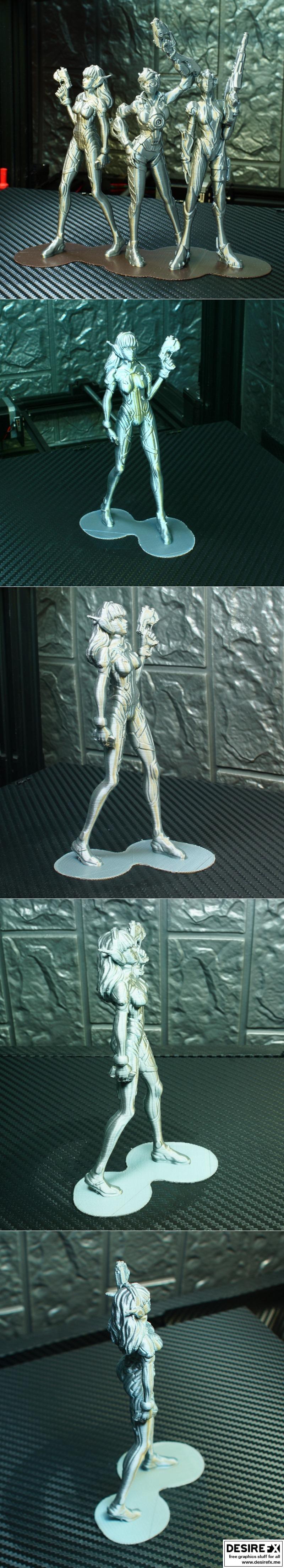 Overwatch角色3D打印模型合集：D.Va、Tracer、Widowmaker|D.Va Tracer WidowMaker Overwatch Remix – 3D Print Model STL