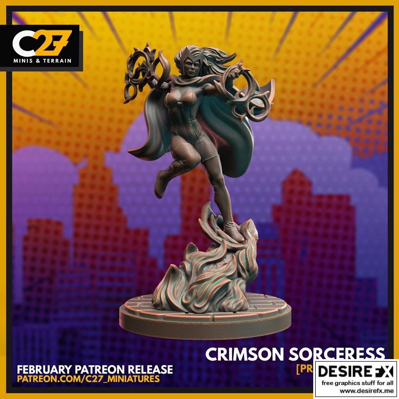 红月女巫 3D打印模型|Feiticeira Escarlate – Crimson Sorceress – 3D Print Model STL
